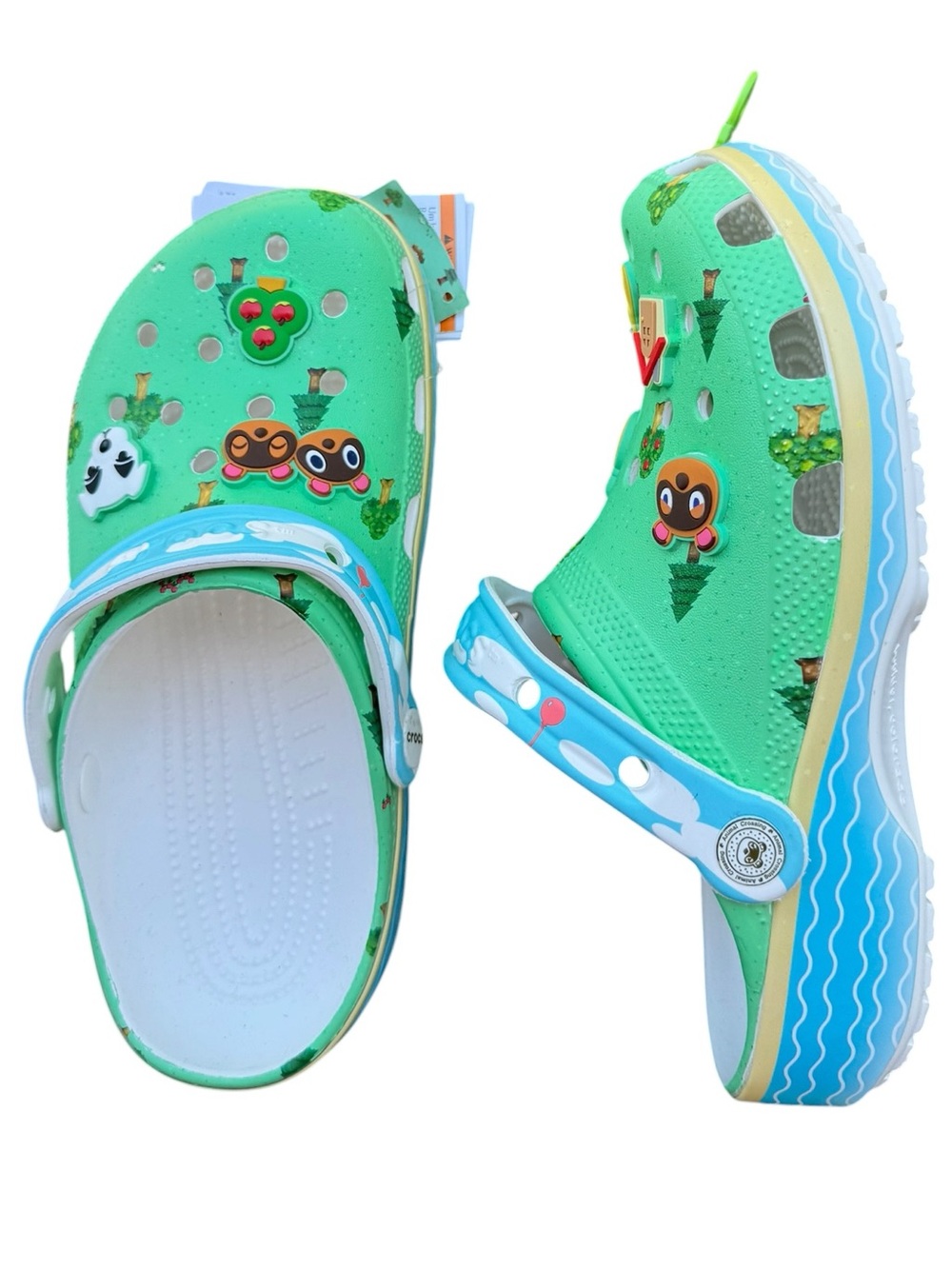 Crocs Animal Crossing Classic Clog Kids J4 W6 EU 36-37 Nintendo NEW with tags